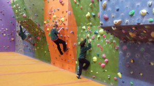 Cub Scouts bouldering